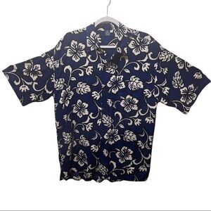 Hibiscus Collection Hawaiian button down shirt mens large tropical Vacation